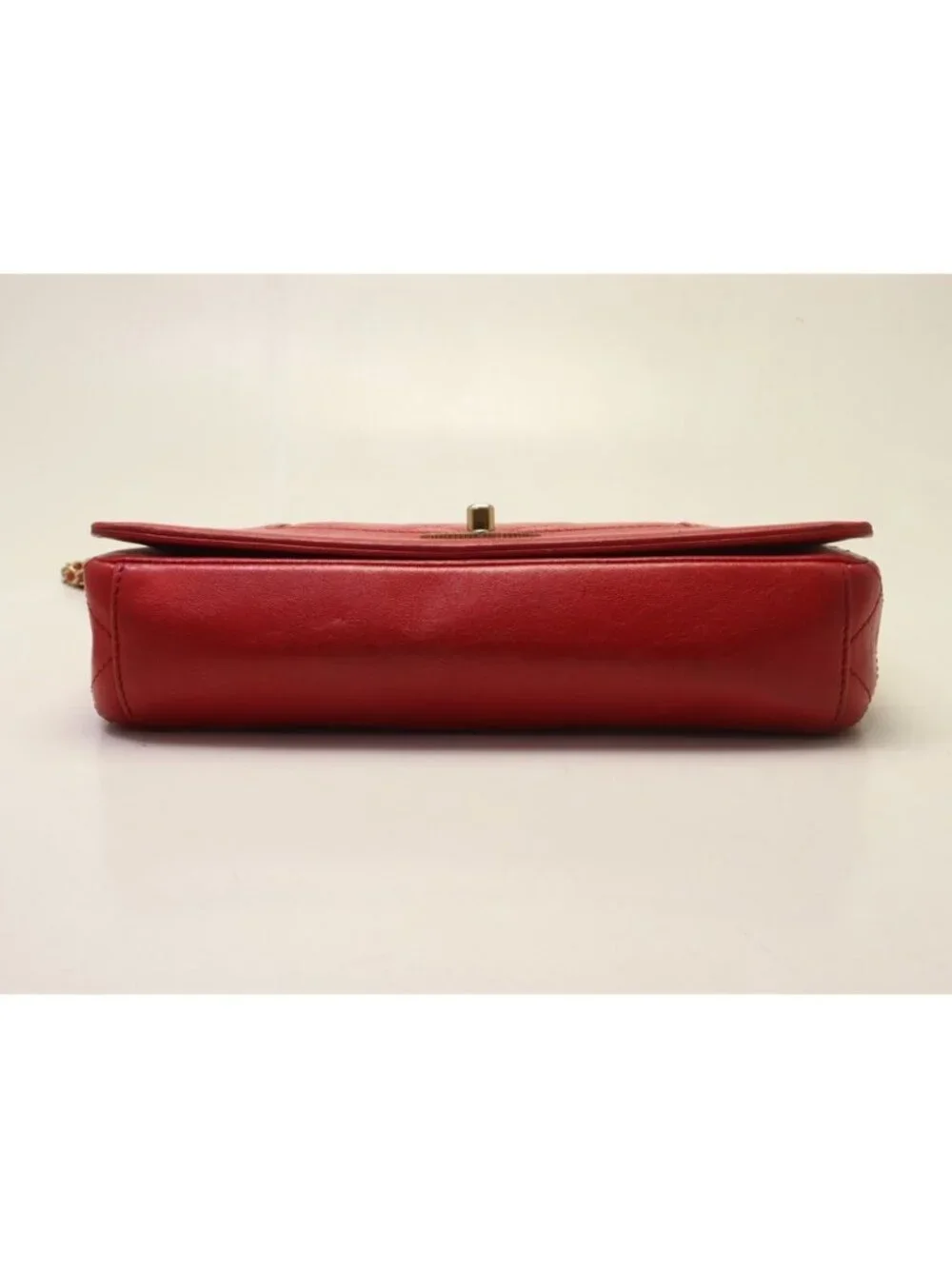 Chanel Mademoiselle Lambskin Red Chain Shoulder Bag